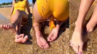 Natalie Roush Feet Tease On Beach PPV Video Leaked