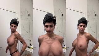 Mia Khalifa Shower Full Topless Tits Onlyfans Livestream Video